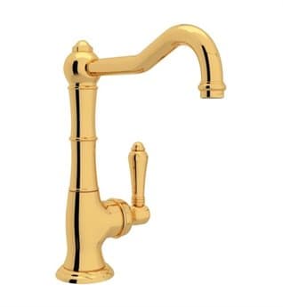 Rohl Acqui Italian Kitchen Cinquanta Single Hole Bar Faucet In Italian Brass With Single HORA365065LMIB2