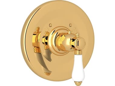 Rohl Italian Bath Trim Only Concealed Thermostatic Valve In Unlacquered Brass HORA4914LPULB