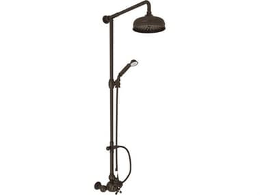 Rohl Arcana Exposed Thermostatic Shower System With Therm Valve Riser Diverter Handshower Hose Showerhead And Lever HORAC407OPTCB