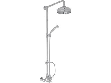 Rohl Arcana Cisal Exposed Thermostatic Shower System With Therm Valve Riser Diverter Handshower Hose Showerhead And Handles HORAC407XAPC