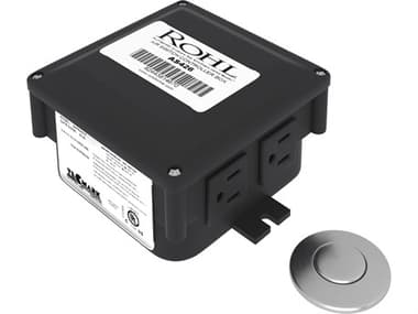 Rohl Kit Air Activated Switch Complete With Button And Control Box For Waste Disposal In Stainless Steel  HORAS450SS