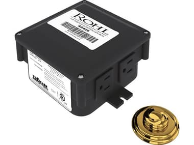 Rohl Unlacquered Brass Waste Disposal Control Box with Air Switch Button HORAS550ULB