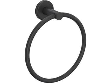 Rohl Lombardia Avanti Bath Towel Ring In Matte Black HORLO4MB
