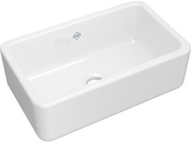 Rohl Lancaster 30" Single Bowl Farmhouse Apron Front Fireclay Kitchen Sink HORRC3018WHC