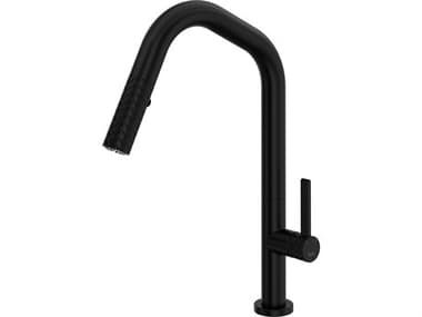 Rohl Tenerife Matte Black Pull-Down Kitchen Faucet with U-Spout HORTE56D1LMMB