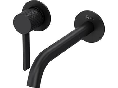 Rohl Tenerife Matte Black Wall Mount Single Handle Lavatory Faucet Trim HORTTE01W2LMMB
