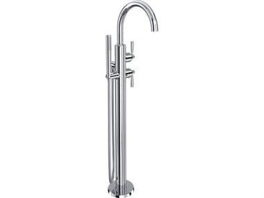 Rohl Holborn Polished Chrome Single Hole Floor Mount Tub Filler Trim with C-Spout HORU3990LSAPCTO