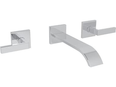 Rohl Wave Polished Chrome Wall Mounted Widespread Lavatory Faucet  HORWA751LAPCTO2