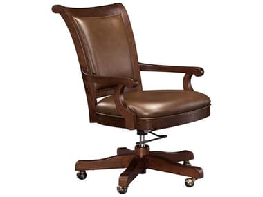 Howard Miller Brown Faux Leather Adjustable Swivel Tilt Executive Desk Chair HOW549339