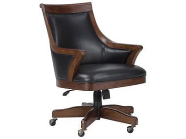 Howard Miller Black Faux Leather Adjustable Swivel Tilt Executive Desk Chair HOW549341