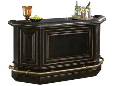Howard Miller Worn Black Brown Undertone Bar Cabinet HOW549379