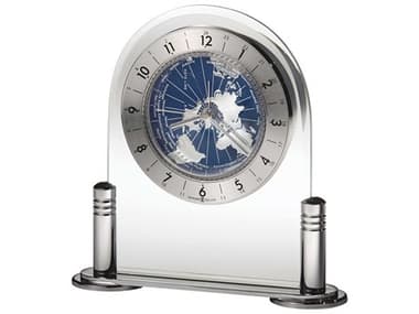 Howard Miller Discoverer Silver-Tone Metal Table Clock HOW645346