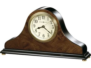 Howard Miller Baxter Walnut Piano Tambour Style Table Clock HOW645578