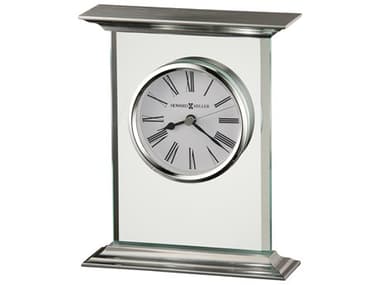 Howard Miller Clifton Brushed Aluminum Table Clock HOW645641