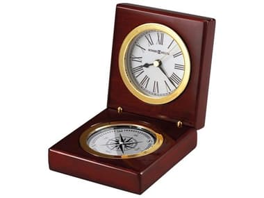 Howard Miller Pursuit Rosewood Hall Hinged Clock and Compass HOW645730