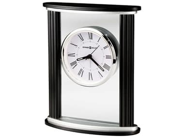 Howard Miller Black Satin / Silver Cambridge Tabletop Clock HOW645829