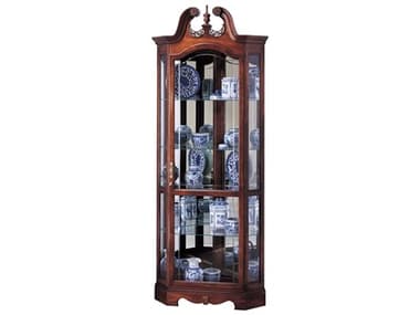 Howard Miller Berkshire 21'' Wide Hardwood Windsor Cherry Curio Display Cabinet HOW680205