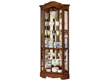 Howard Miller Jamestown 21'' Wide Hardwood Oak Yorkshire Curio Display Cabinet HOW680250