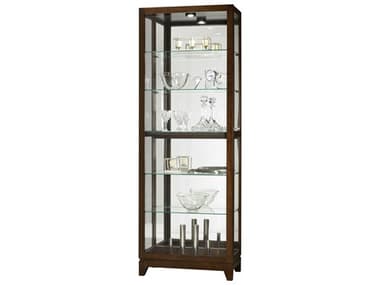 Howard Miller Luke 15'' Wide Hardwood Espresso Curio Display Cabinet HOW680588