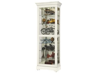 Howard Miller Martindale 28'' Wide Hardwood Aged Linen Curio Display Cabinet HOW680636