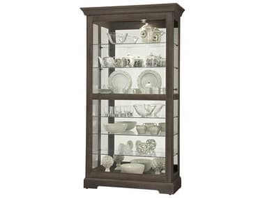 Howard Miller Tyler 42'' Wide Hardwood Aged Auburn Curio Display Cabinet HOW680638