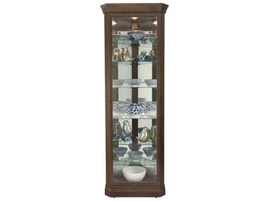 Howard Miller Hardwood Aged Auburn Curio Display Cabinet HOW680641