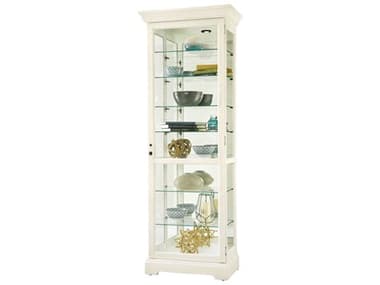 Howard Miller Chesterbrook 28'' Wide Hardwood Aged Linen Curio Display Cabinet HOW680662