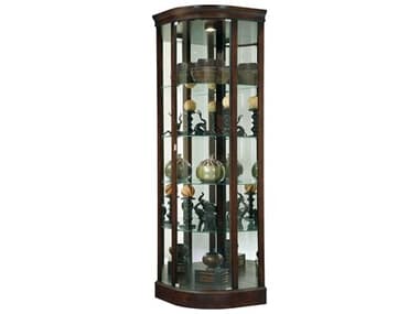 Howard Miller Marlowe 32'' Wide Hardwood Espresso Curio Display Cabinet HOW680664