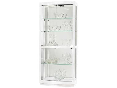 Howard Miller Bradington 36'' Wide Hardwood Gloss White Curio Display Cabinet HOW680677