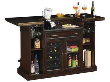 Howard Miller Harbor 70" Ebony Hardwood Bar Cabinet HOW693030