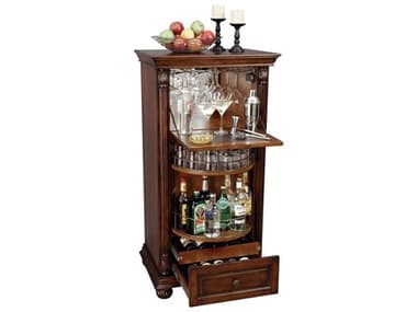 Howard Miller Cognac 28" Cherry Hardwood Wine Cabinet HOW695078