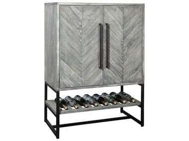 Howard Miller 36" Hardwood Weathered Grey Wine Bar Cabinet HOW695226