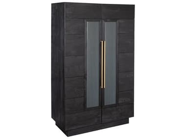 Howard Miller Satin Black Oak Bar Cabinet HOW695358
