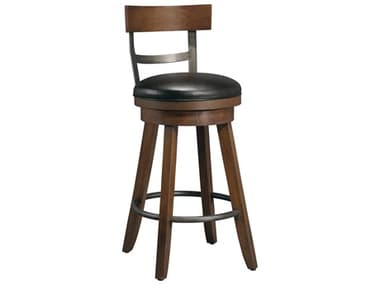 Howard Miller Whiskey Barrel Faux Leather Upholstered Hardwood Bar Stool HOW697054