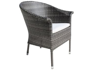 Hospitality Rattan Outdoor Ultra Grey Woven Dining Arm Chair HP8901130GRY