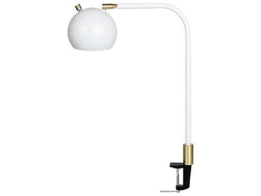 House of Troy Aria White Satin Brass Black LED Desk Lamp HTAR401WTSB