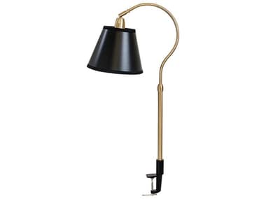 House of Troy Aria Weathered Brass Black Desk Lamp HTAR404WBBLK