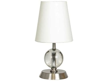House of Troy Bryson Satin Nickel White Crystal Table Lamp HTB201SN