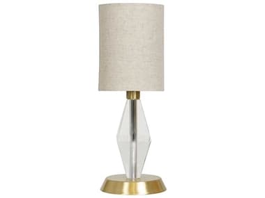 House of Troy Bryson Satin Brass Off White Crystal Table Lamp HTB205SB