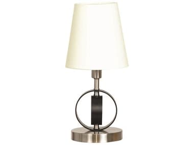 House of Troy Bryson Black Satin Nickel White Table Lamp HTB209SNBLK