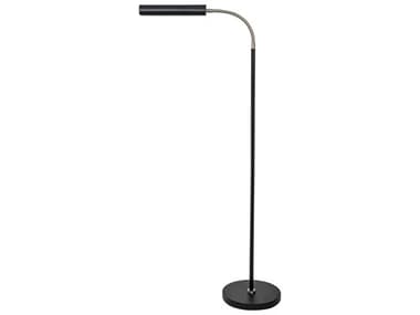House of Troy Fusion 52" Tall Black With Satin Nickel Accents Floor Lamp HTFN100BLKSN