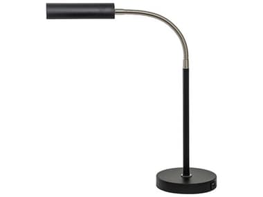 House of Troy Fusion Black With Satin Nickel Accents LED Desk Lamp HTFN150BLKSN