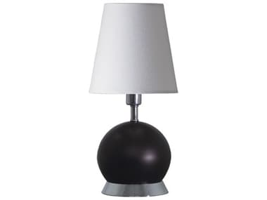 House of Troy Geo 12'' Ball Mini Accent Black Matte With Chrome Accents Table Lamp HTGEO110
