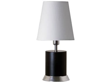 House of Troy Geo 12'' Cylinder Mini Accent Black Matte With Chrome Accents Table Lamp HTGEO310