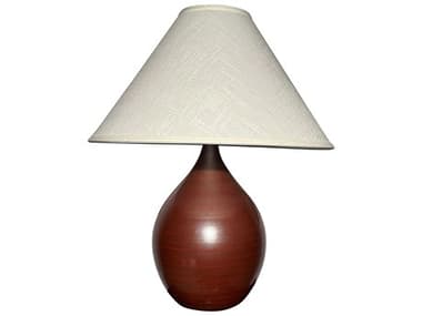 House of Troy Scatchard Iron Red Cream Linen Hardback Buffet Lamp HTGS900IR