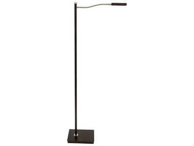 House of Troy Lewis 52" Tall Black With Satin Nickel LED Floor Lamp HTLEW800BLK
