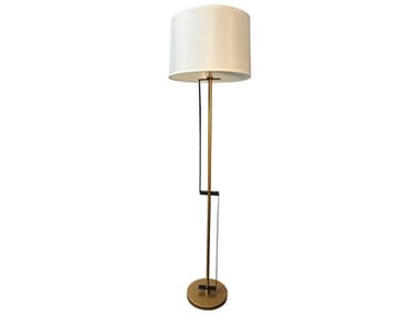 House of Troy Lyndon Off White Linen Hardback Floor Lamp HTLY704