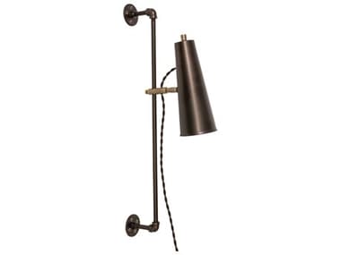 House of Troy Norton 23" Tall 1-Light Chestnut Bronze Antique Brass Accents LED Wall Sconce HTNOR375CHBAB