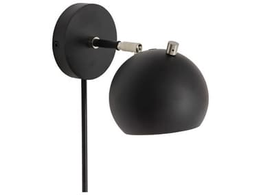 House of Troy Orwell 7" Tall 1-Light Black With Satin Nickel Accents LED Wall Sconce HTOR775BLKSN