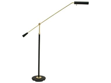 House of Troy Black with Brass Piano 26" Tall Satin Floor Lamp HTPFL617